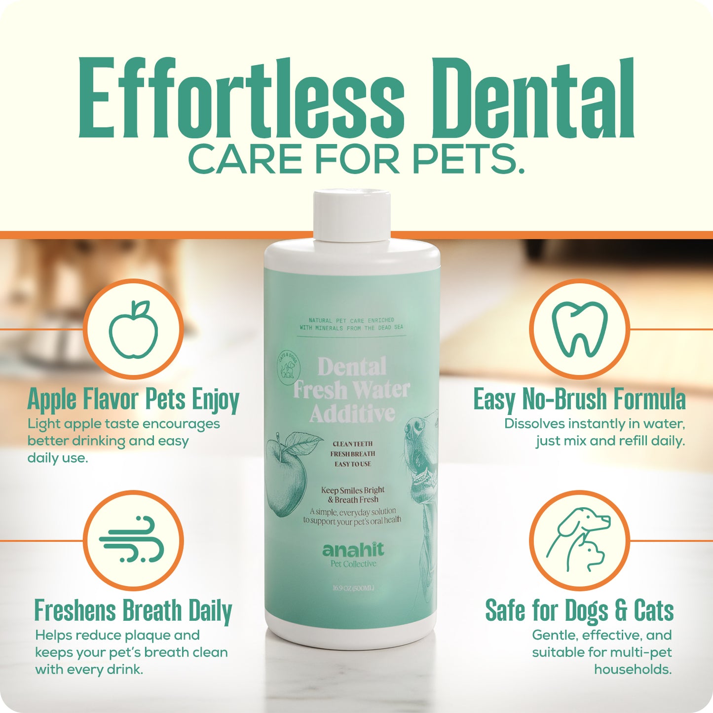 Dental Fresh Water Additive Apple Flavor