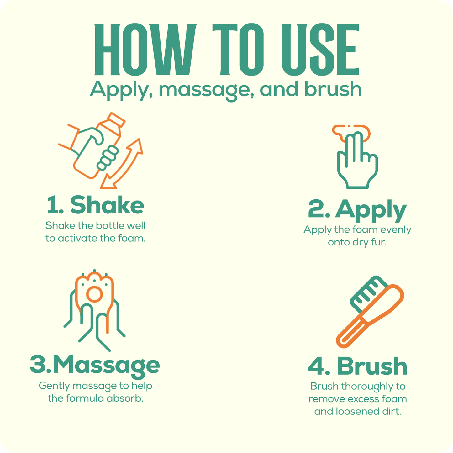 Odor Neutralizing Waterless Foam Shampoo